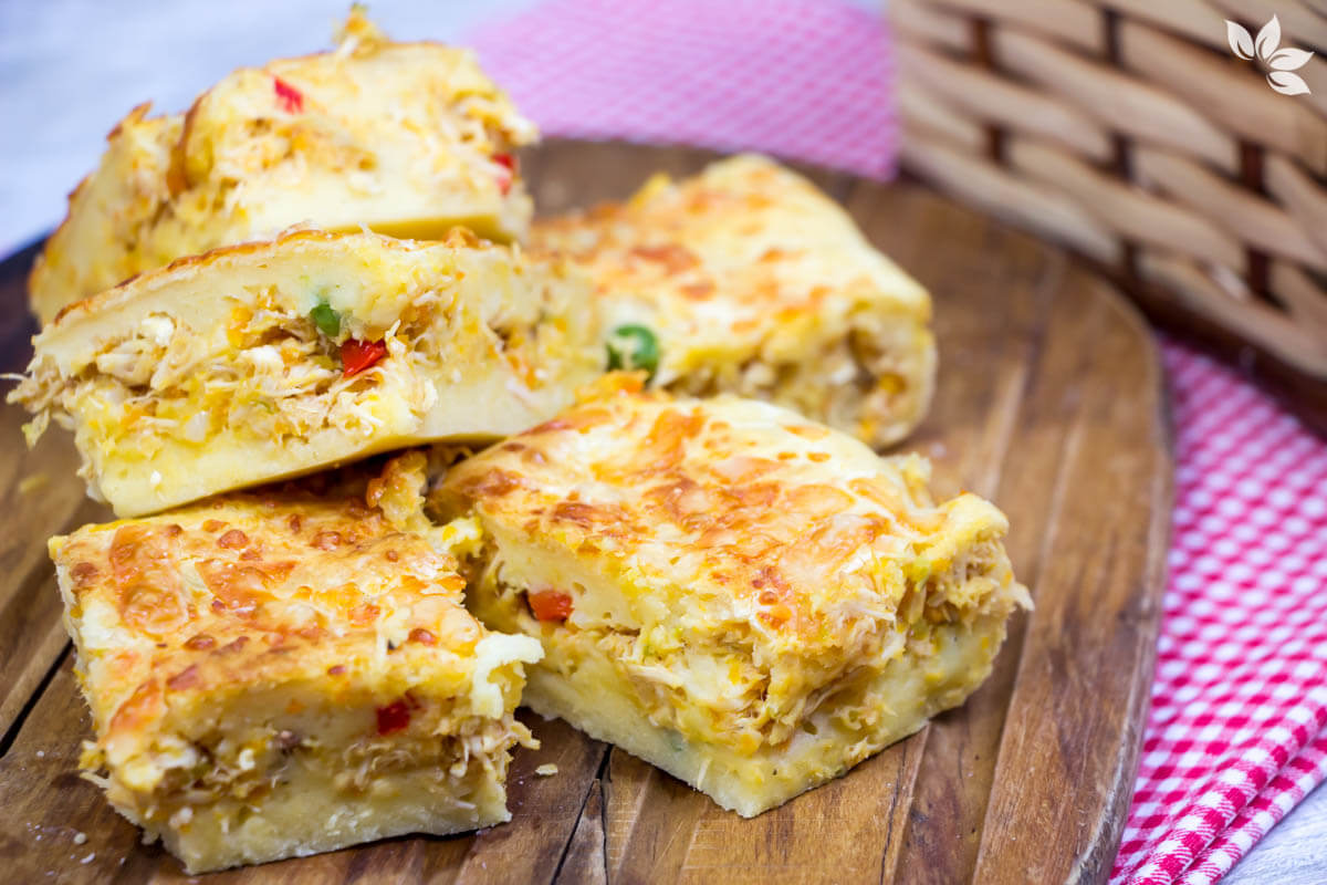 Torta Cremosa de Batata Com Frango