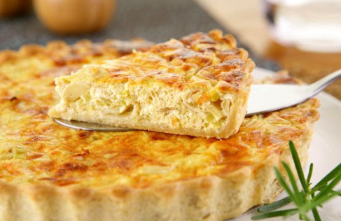 Quiche de alho-poró