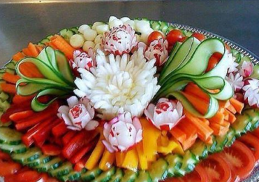 Salada decorada