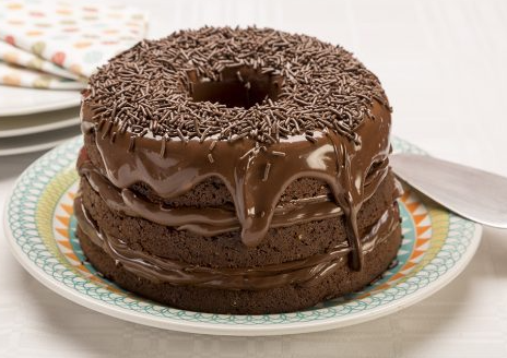 Bolo de chocolate de micro-ondas