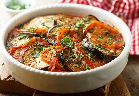 Salada de berinjela no forno