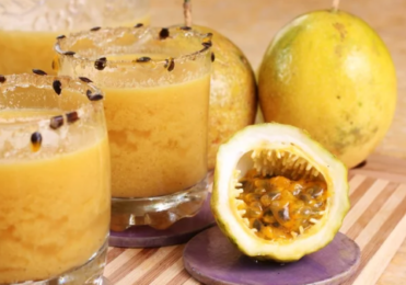 Suco de maracujá com leite