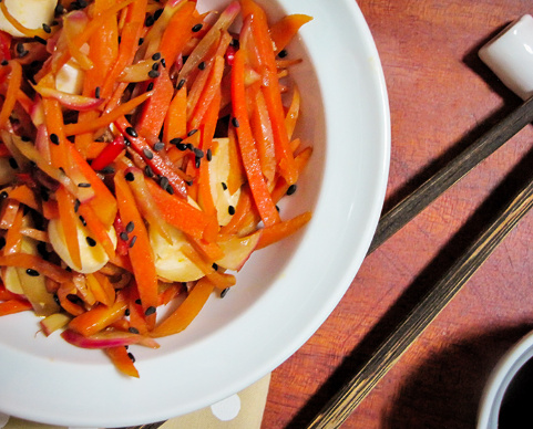 Salada de rabanete agridoce