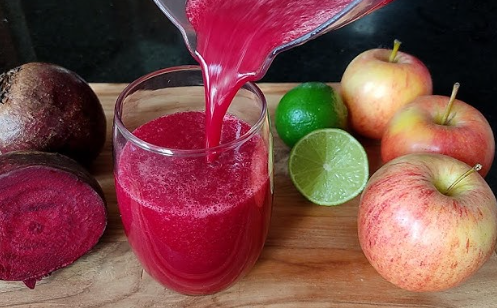 Suco de beterraba com maçã