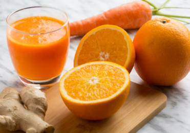 Suco de laranja com cenoura
