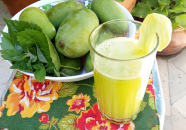 Suco de manga verde