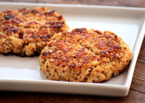 Hamburguer de frango com aveia