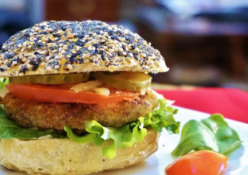 Hamburguer de lentilha vegano