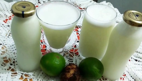 Suco de inhame com limão