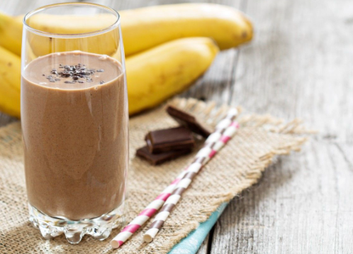 Vitamina de banana com achocolatado