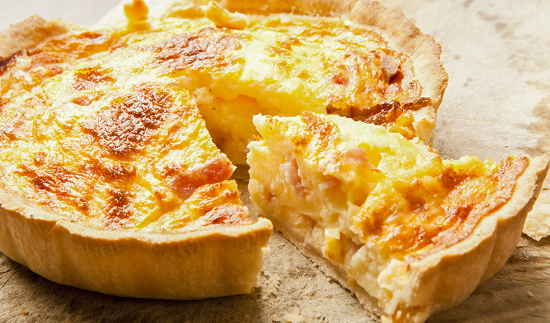 Quiche de alho-poró com ricota fit