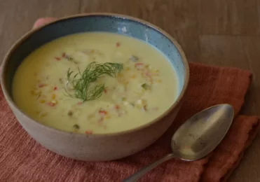 Caldo verde com mandioquinha