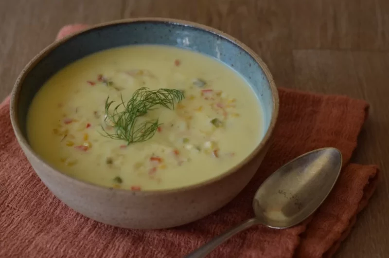 Caldo verde com mandioquinha