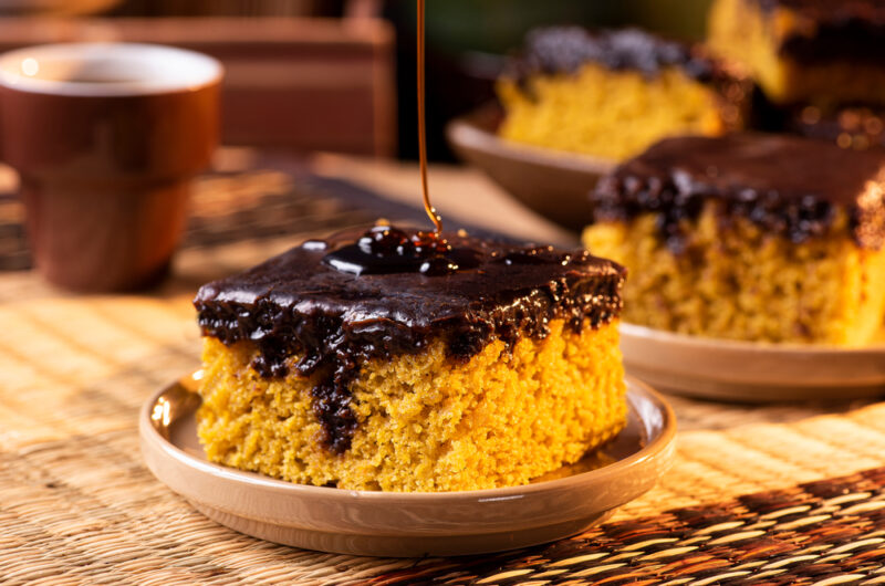 Bolo de cenoura de liquidificador